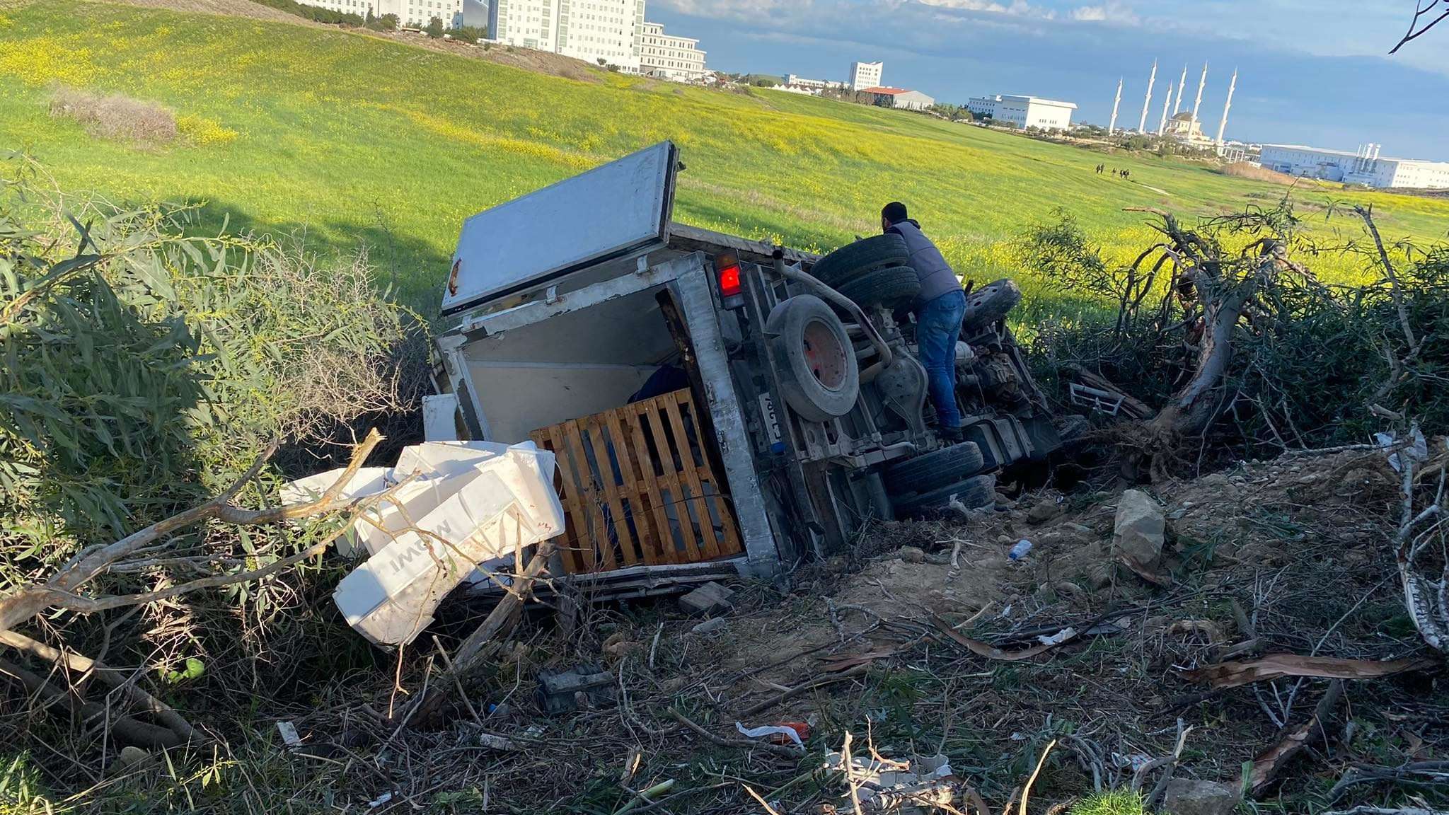 Girne-Lefkoşa yolunda kaza Girne-Lefkoşa yolunda kaza