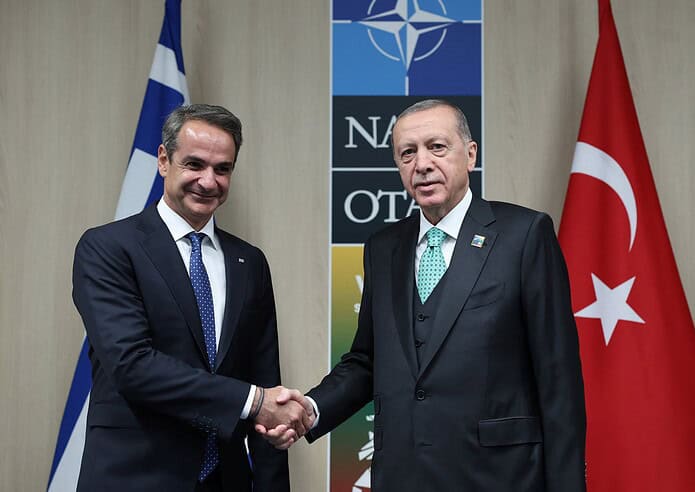 Kyriakos Mitsotakis ile Tayyip Erdoğan Kyriakos Mitsotakis ile Tayyip Erdoğan
