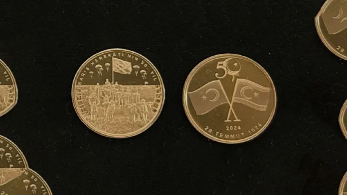 Kıbrıs Barış Harekatının 50’nci Yılı altın madalyonları satışa sunuldu Kıbrıs Barış Harekatının 50’nci Yılı altın madalyonları satışa sunuldu