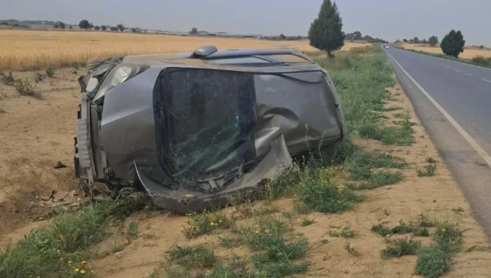 Gaziköy- Ercan yolundaki trafik kazası hasarla atlatıldı