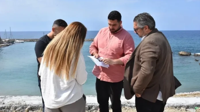 Girne Belediyesi ve İnşaat Mühendisleri Odası, Girne Kalesi mevkiinde inceleme gerçekleştirdi