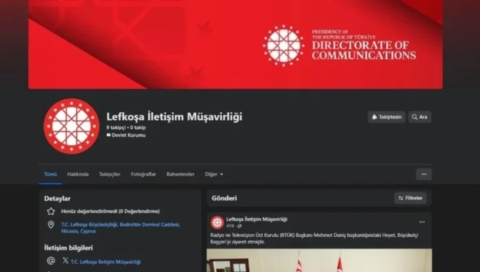 Türkiye Cumhuriyeti Büyükelçiliği Lefkoşa İletişim Müşavirliği’nin Facebook hesabı açıldı