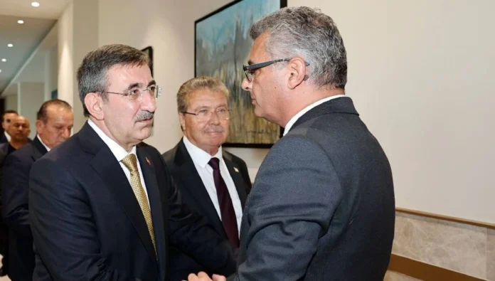 Tufan Erhürman, Türkiye Cumhuriyeti Cumhurbaşkanı Yardımcısı Cevdet Yılmaz’ı kabul etti