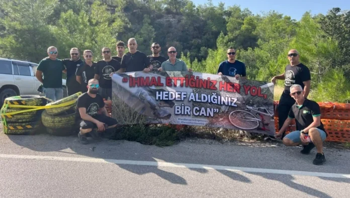 Green Pedal’dan bakımsız bariyere lastikli protesto