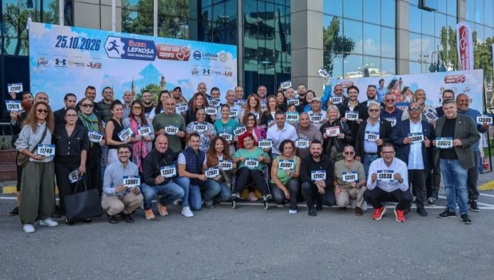TDP heyeti, Ülker Lefkoşa Yarı Maratonu’na beraber kaydoldu: İyi gelecek için koşuyoruz